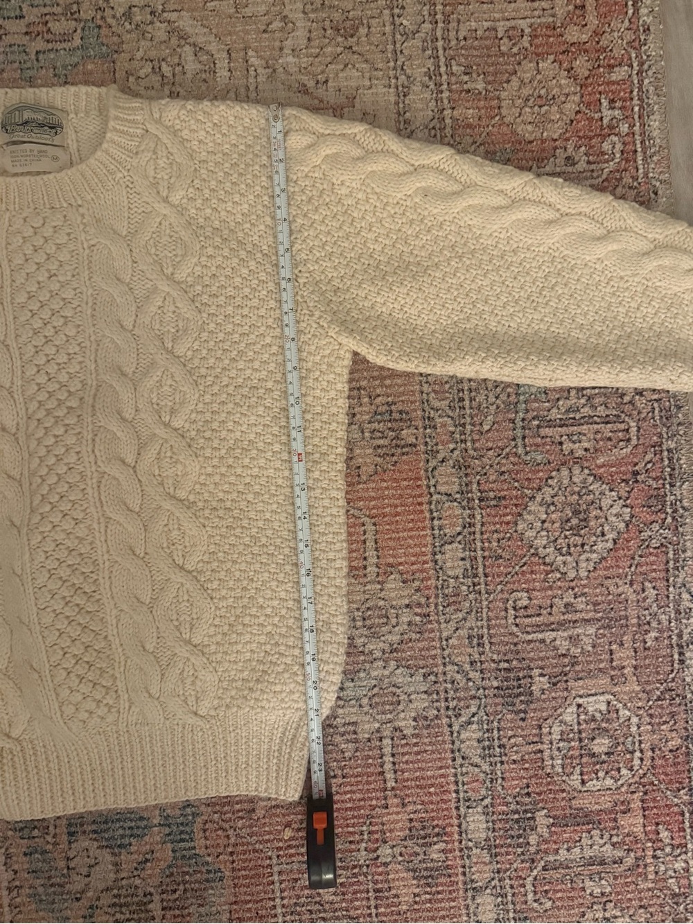 Britches 1907s Hand Knit 100% Wool Cream Sweater - Picture 10 of 11